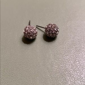 Diamond Ball Stud Earrings